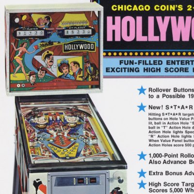 chicago coin, hollywood, pinball, sales, price, date, city, condition, auction, ebay, private sale, retail sale, pinball machine, pinball price