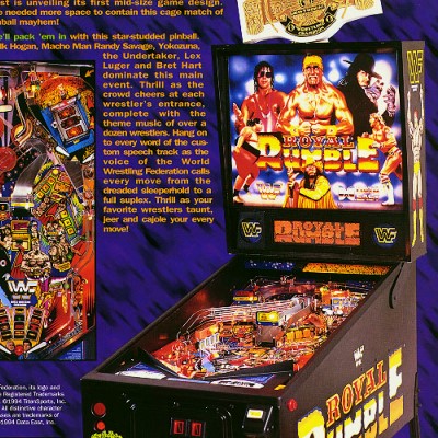 data east, wwf royal rumble, pinball, sales, price, date, city, condition, auction, ebay, private sale, retail sale, pinball machine, pinball price