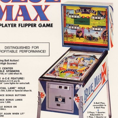 chicago coin, blue max, pinball, sales, price, date, city, condition, auction, ebay, private sale, retail sale, pinball machine, pinball price