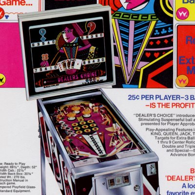 williams, dealer's choice, pinball, sales, price, date, city, condition, auction, ebay, private sale, retail sale, pinball machine, pinball price