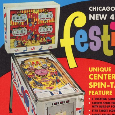 chicago coin, festival, pinball, sales, price, date, city, condition, auction, ebay, private sale, retail sale, pinball machine, pinball price