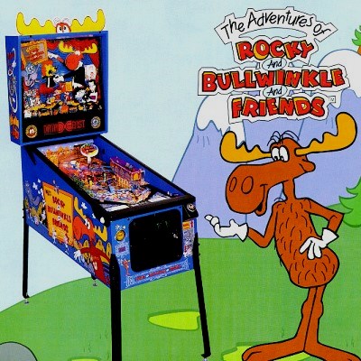 data east, adventures of rocky and bullwinkle and friends, pinball, sales, price, date, city, condition, auction, ebay, private sale, retail sale, pinball machine, pinball price