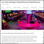 Ann Arbor Michigan Pinball Showcase